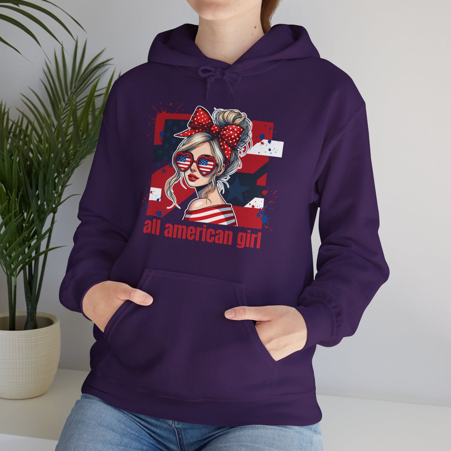 #250 All American Girl Patriotic Hoodie