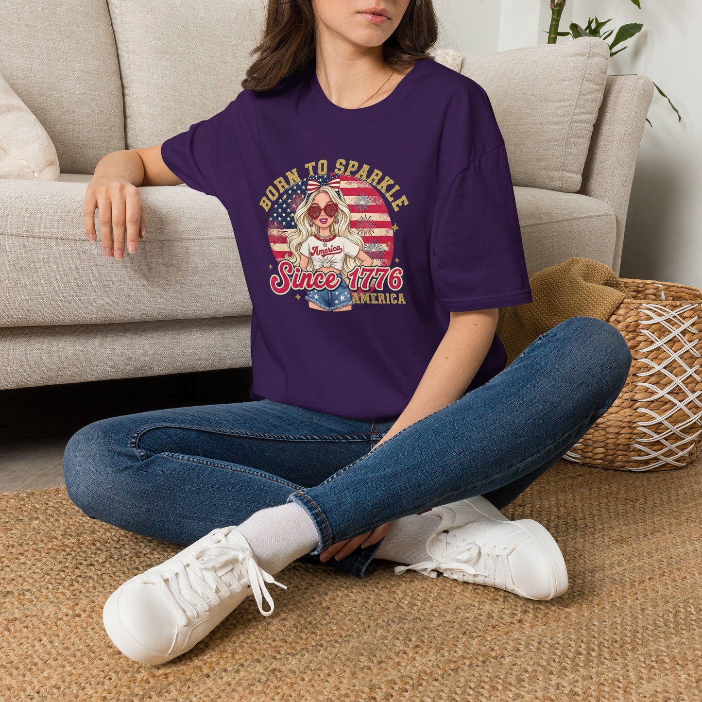 #250 "Born to Sparkle Since 1776" Patriotic T-Shirt