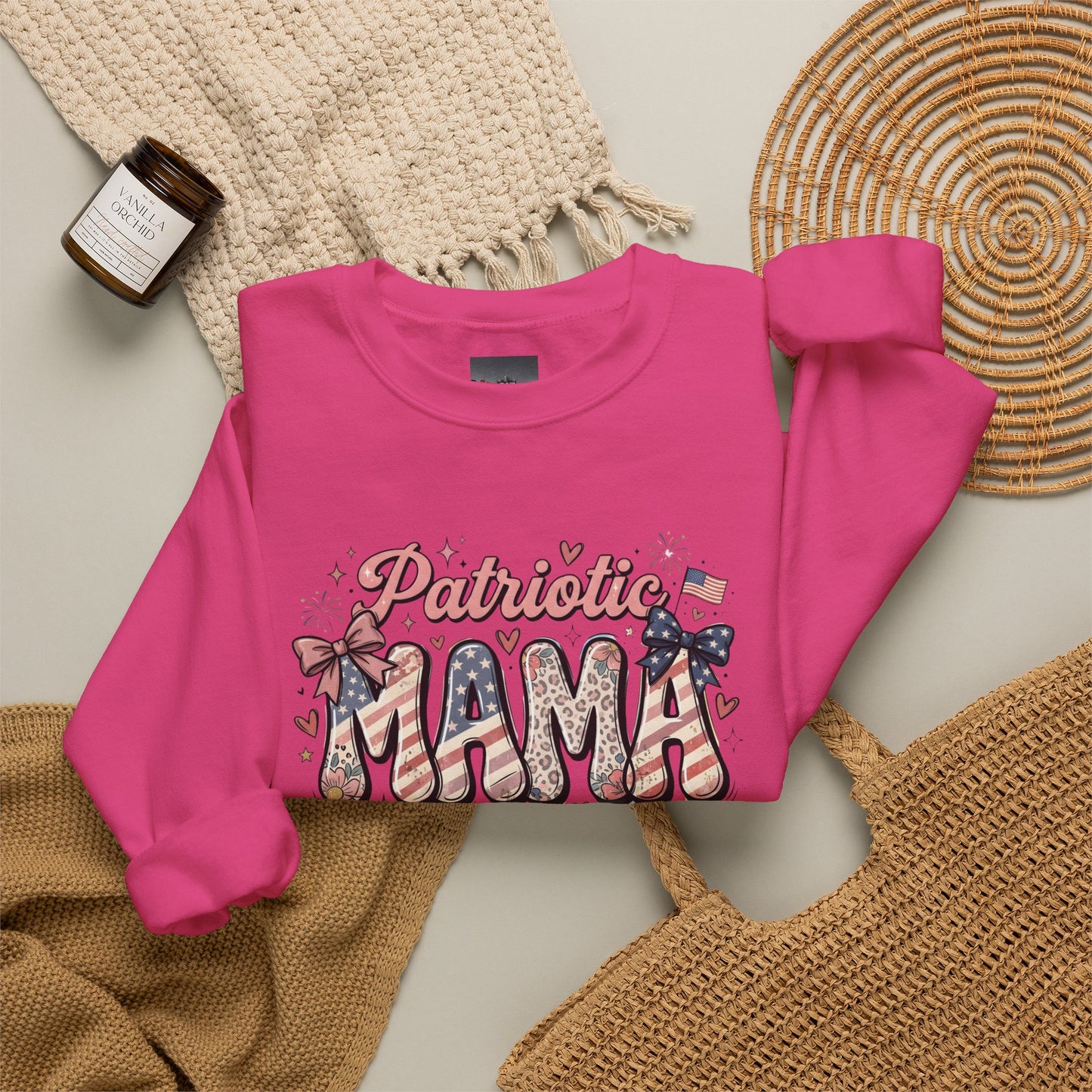#250 Patriotic Mama 1776–2026 American Flag Sweatshirt