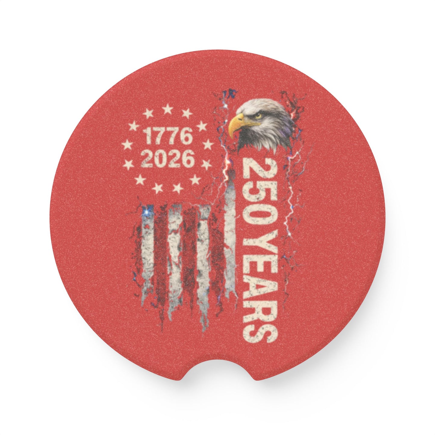#250 1776-2026 250 Years USA Bicentennial Eagle Car Coaster Insert