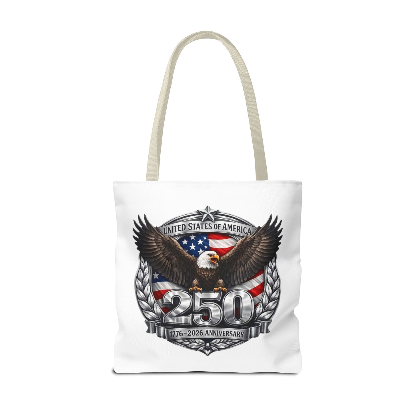 #250 Patriotic Bald Eagle 250 United States Emblem Tote Bag