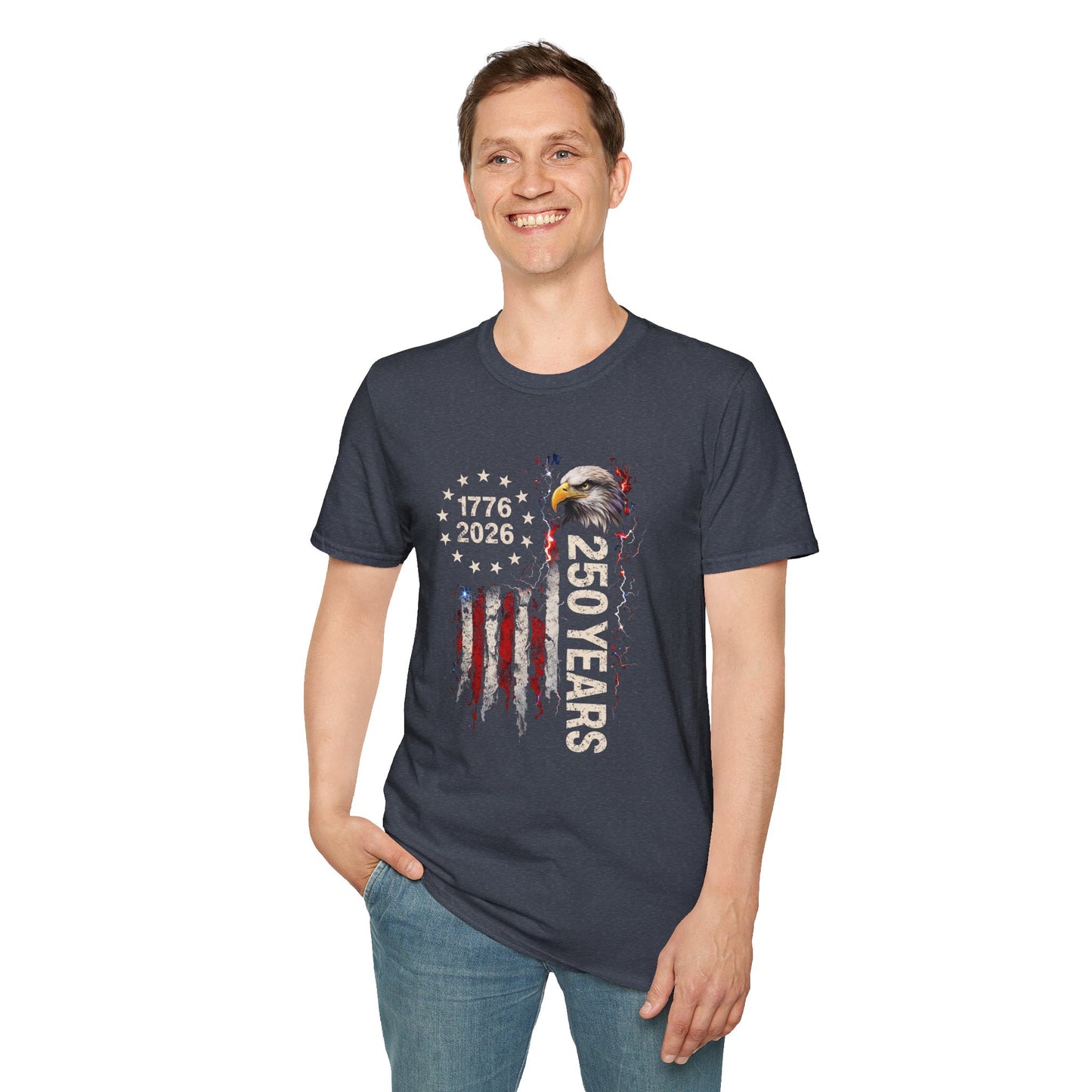 #250 1776-2026 250 Years USA Bicentennial Eagle T-Shirt