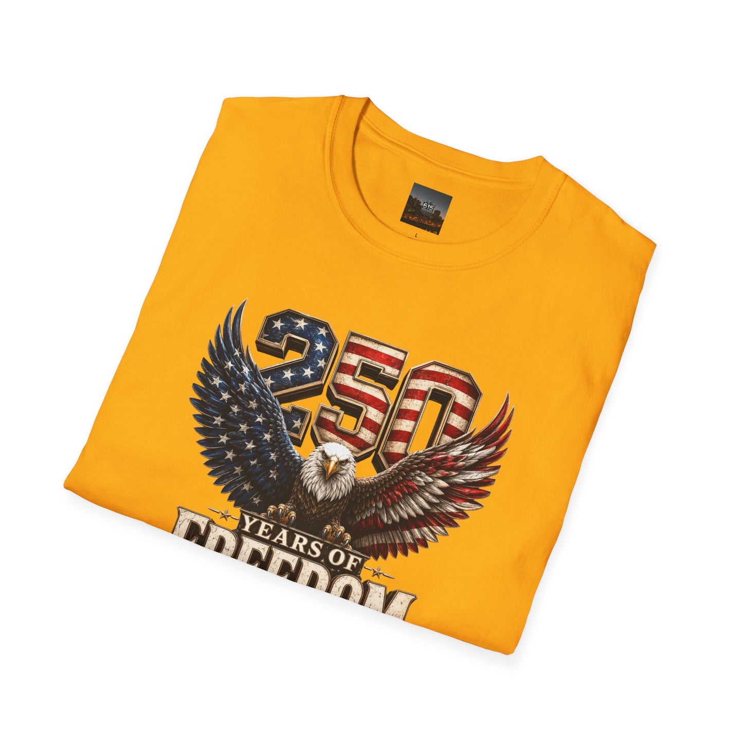 #250 250 Years of Freedom Eagle Patriotic American Flag Anniversary (1776–2026) T-Shirt