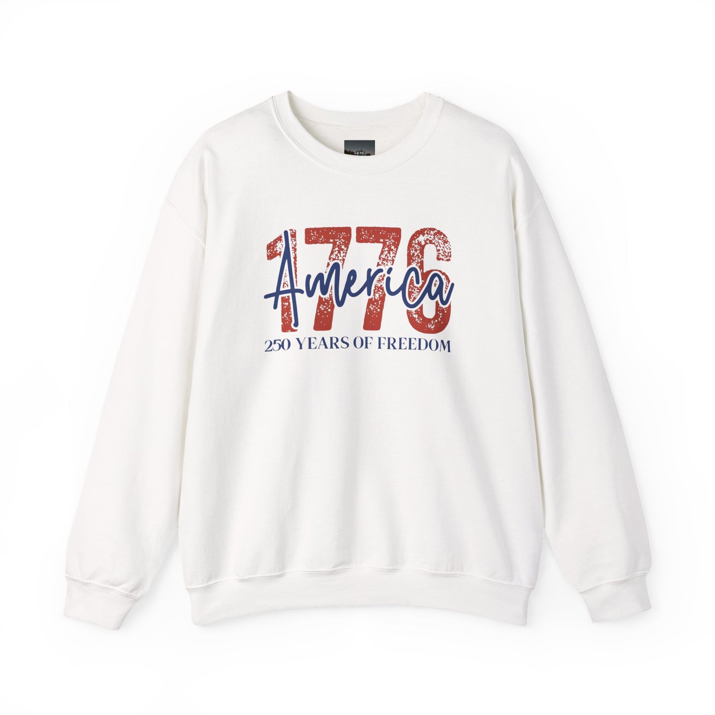 #250 1776 America: 250 Years of Freedom' Patriotic Independence Day Crewneck Sweatshirt