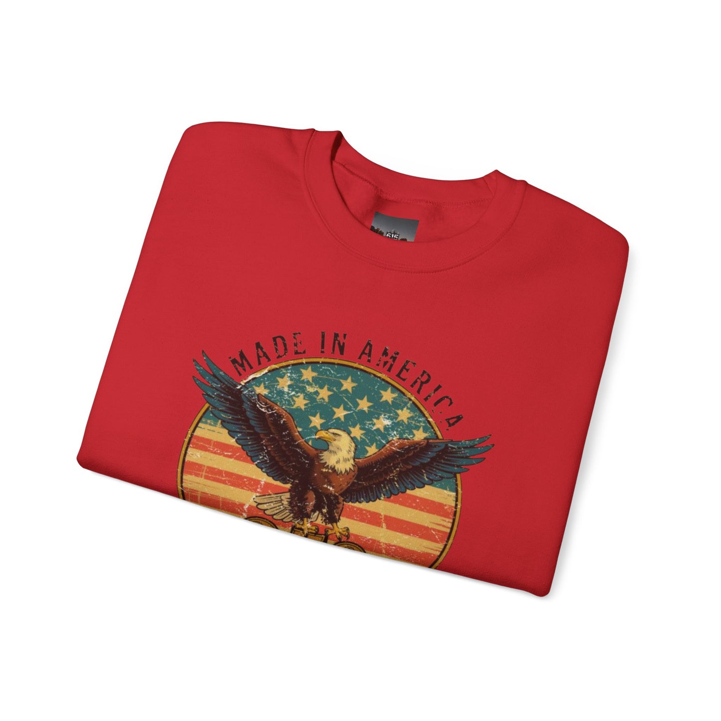 #250 Made in America Eagle 250th Anniversary Patriotic Crewneck Sweatshirt