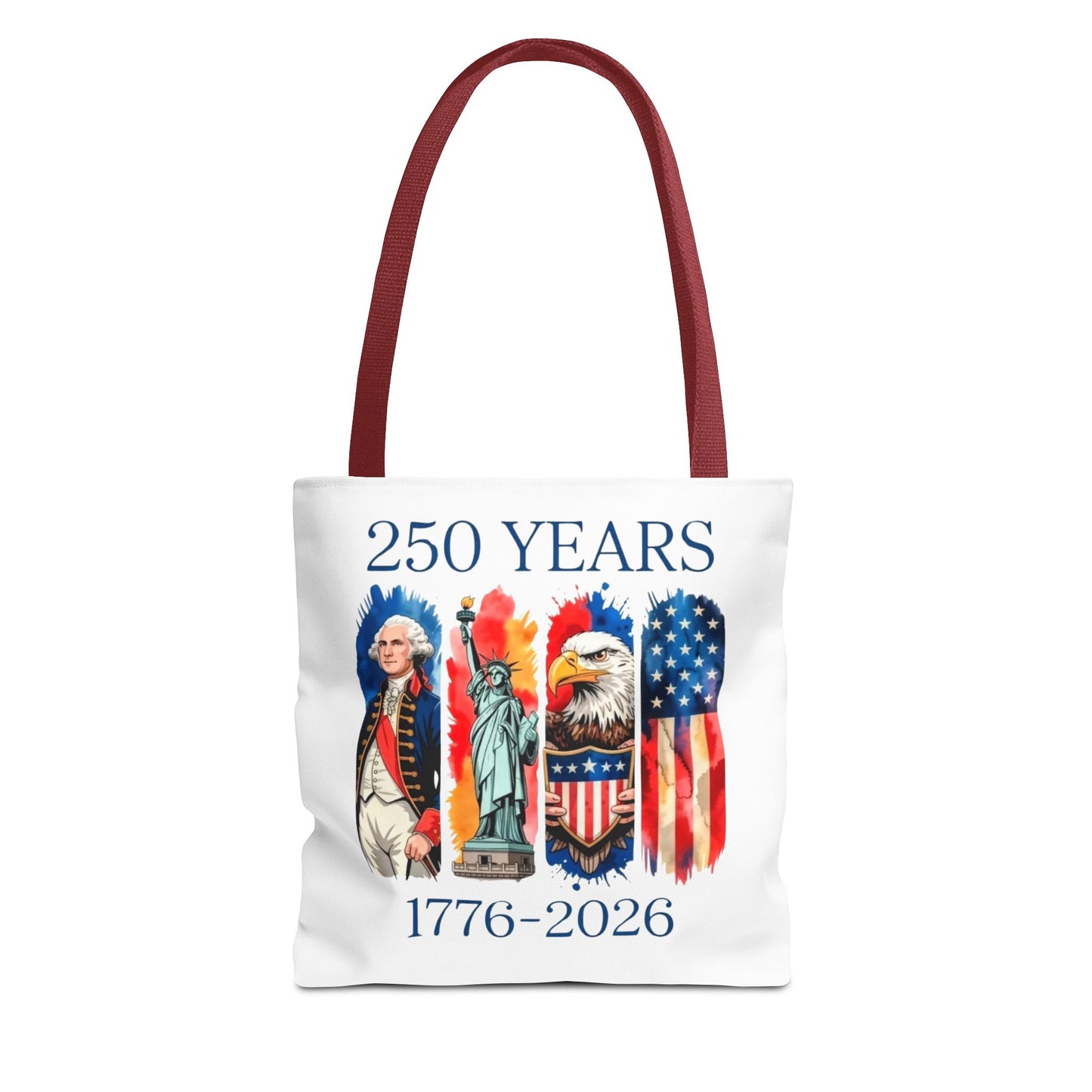 #250 250 Years American History Celebration 1776–2026 Patriotic Tote Bag