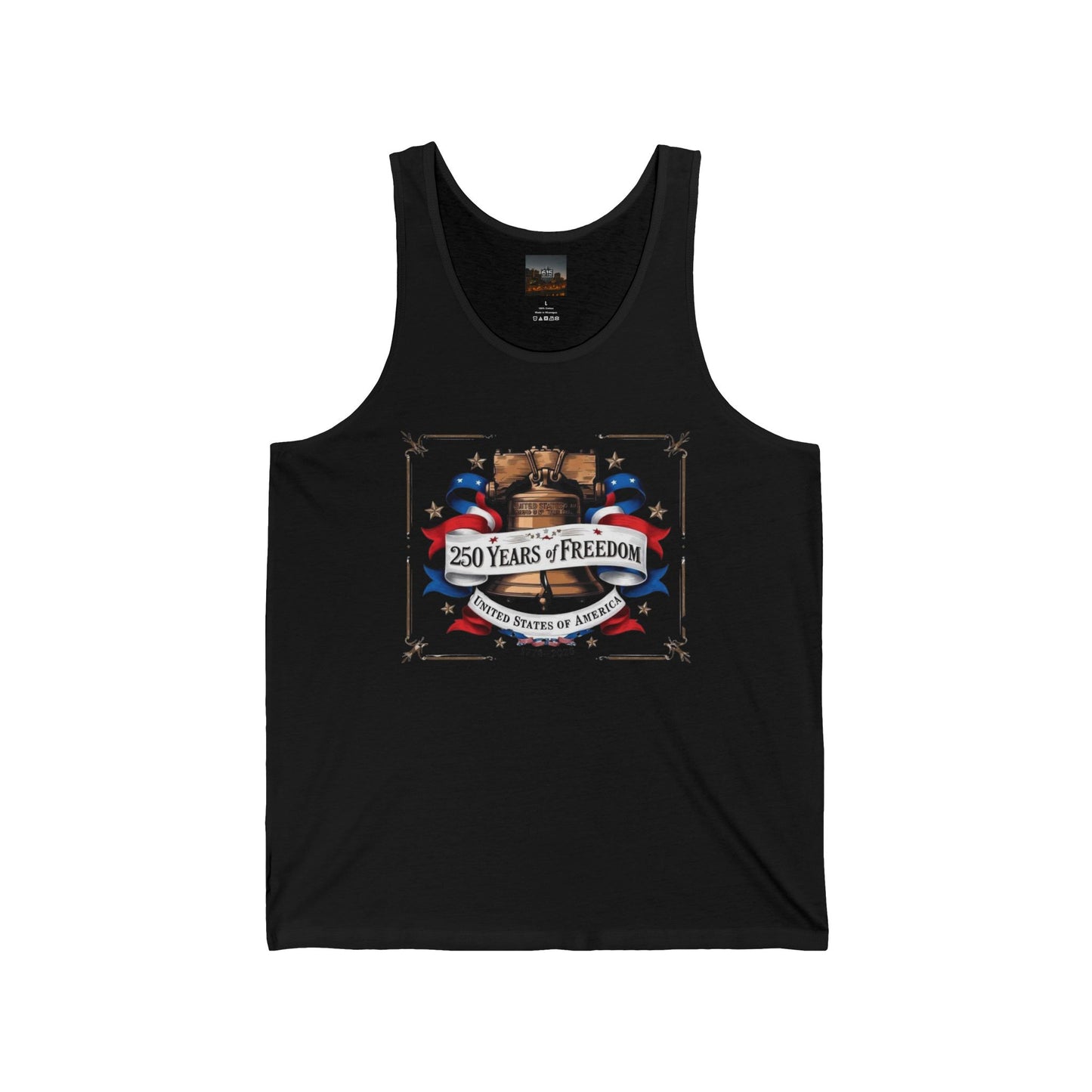 #250 250 Years of Freedom Liberty Bell Jersey Tank Top