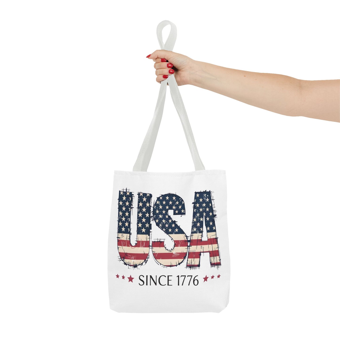 #250 USA Flag "USA Since 1776" Patriotic Tote Bag