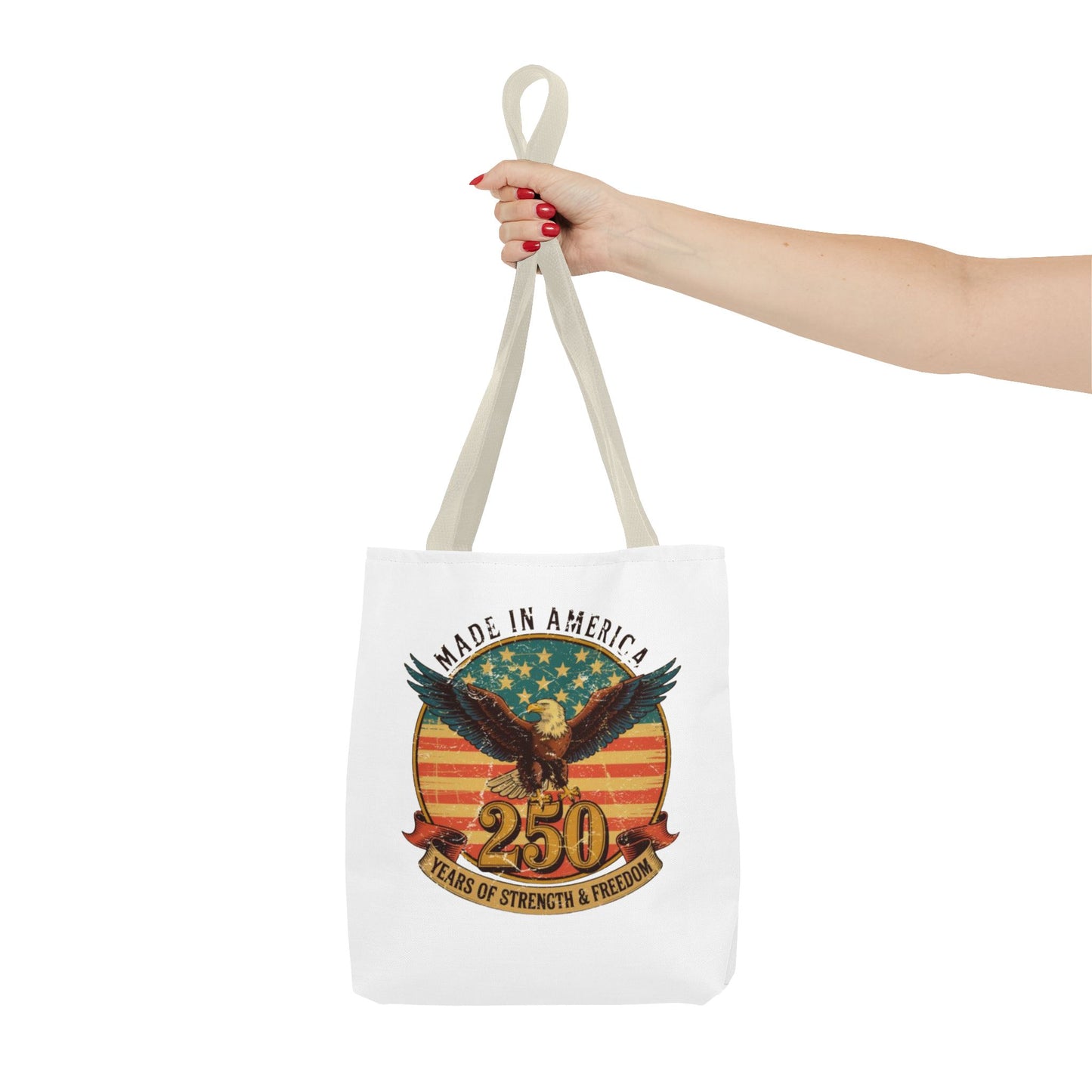 #250 Made in America Eagle 250th Anniversary Patriotic Tote Bag