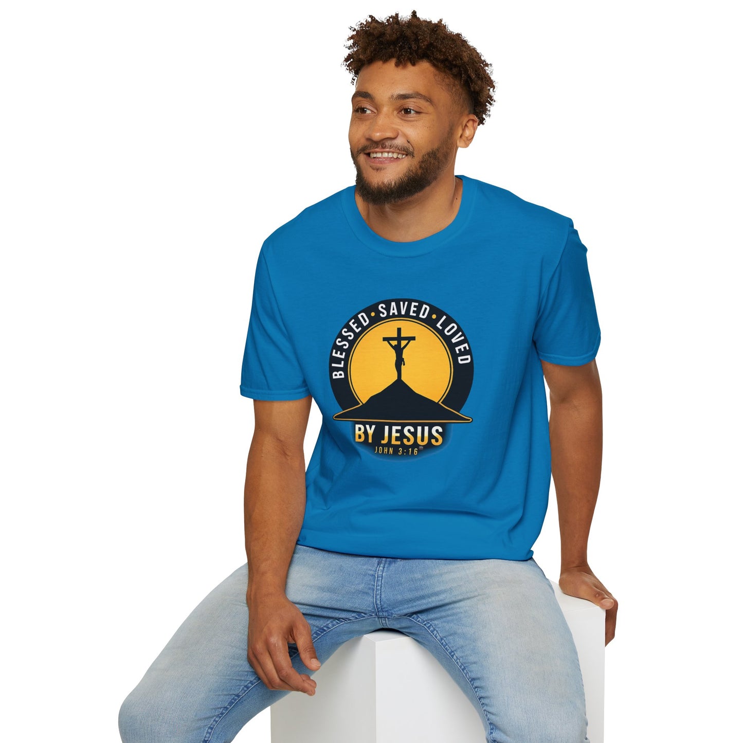 Blessed • Saved • Loved by Jesus T-Shirt — Christian Faith Tee