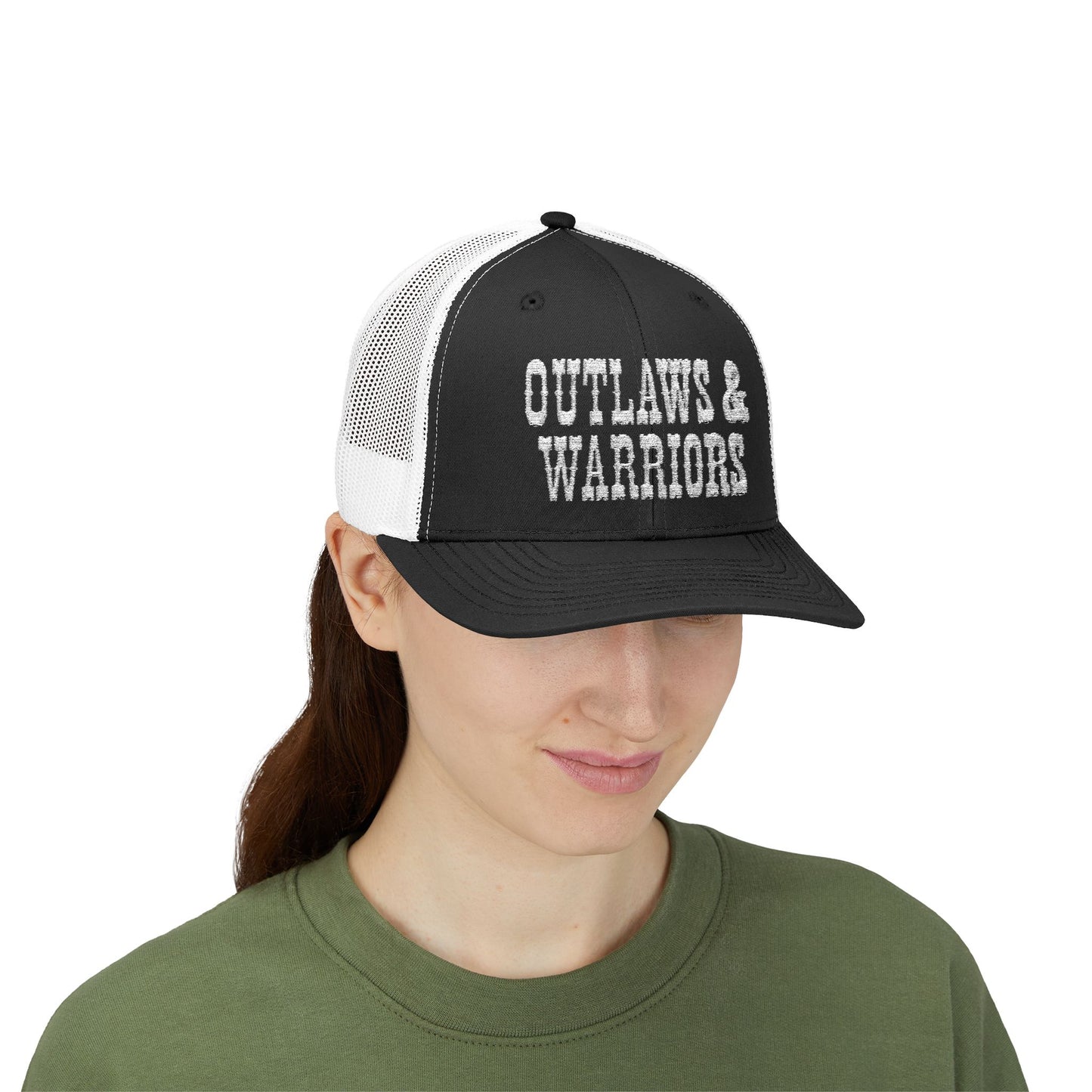 Outlaws & Warriors Snapback Embroidered Trucker Cap