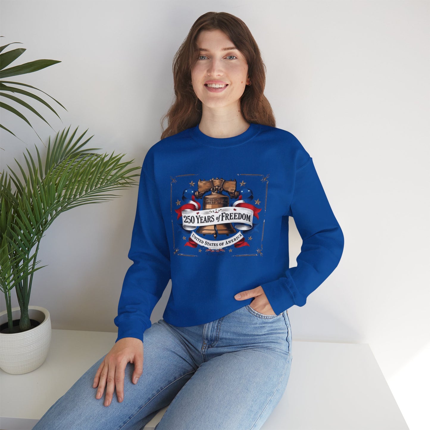 #250 250 Years of Freedom Liberty Bell Crewneck Sweatshirt