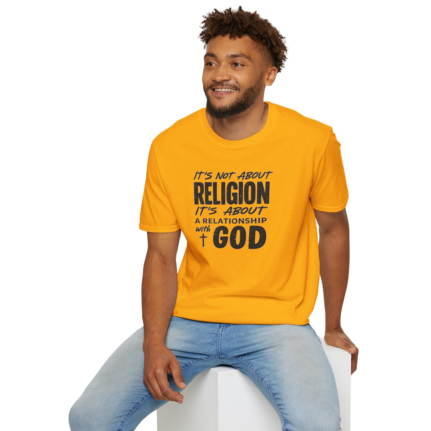 It's Not About Religion, It's About a Relationship with God - Christian Message T-Shirt