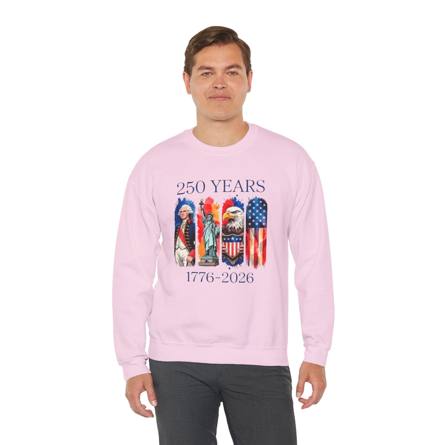 #250 250 Years American History Celebration 1776–2026 Patriotic Crewneck Sweatshirt