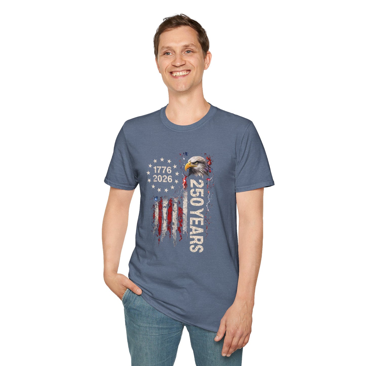 #250 1776-2026 250 Years USA Bicentennial Eagle T-Shirt