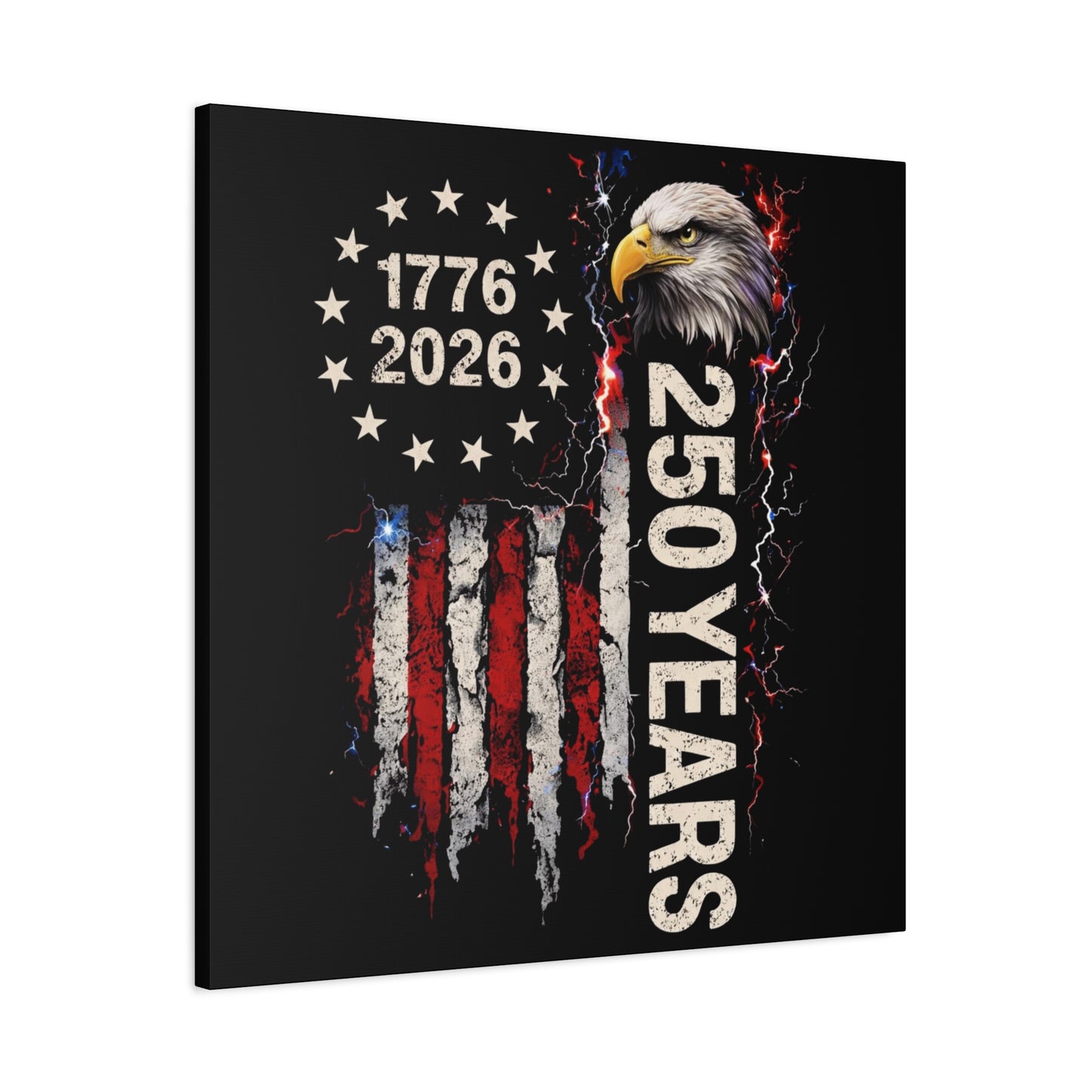 #250 1776-2026 250 Years USA Bicentennial Eagle Matte Canvas Wall Art