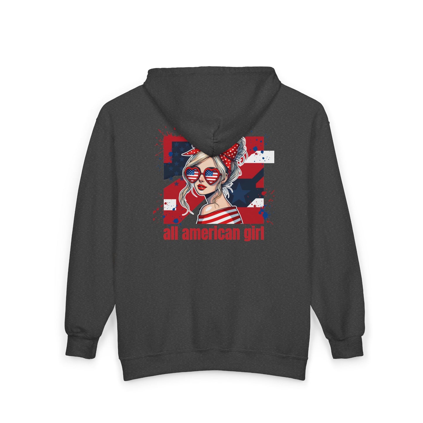 #250 All American Girl Patriotic Zip Hoodie