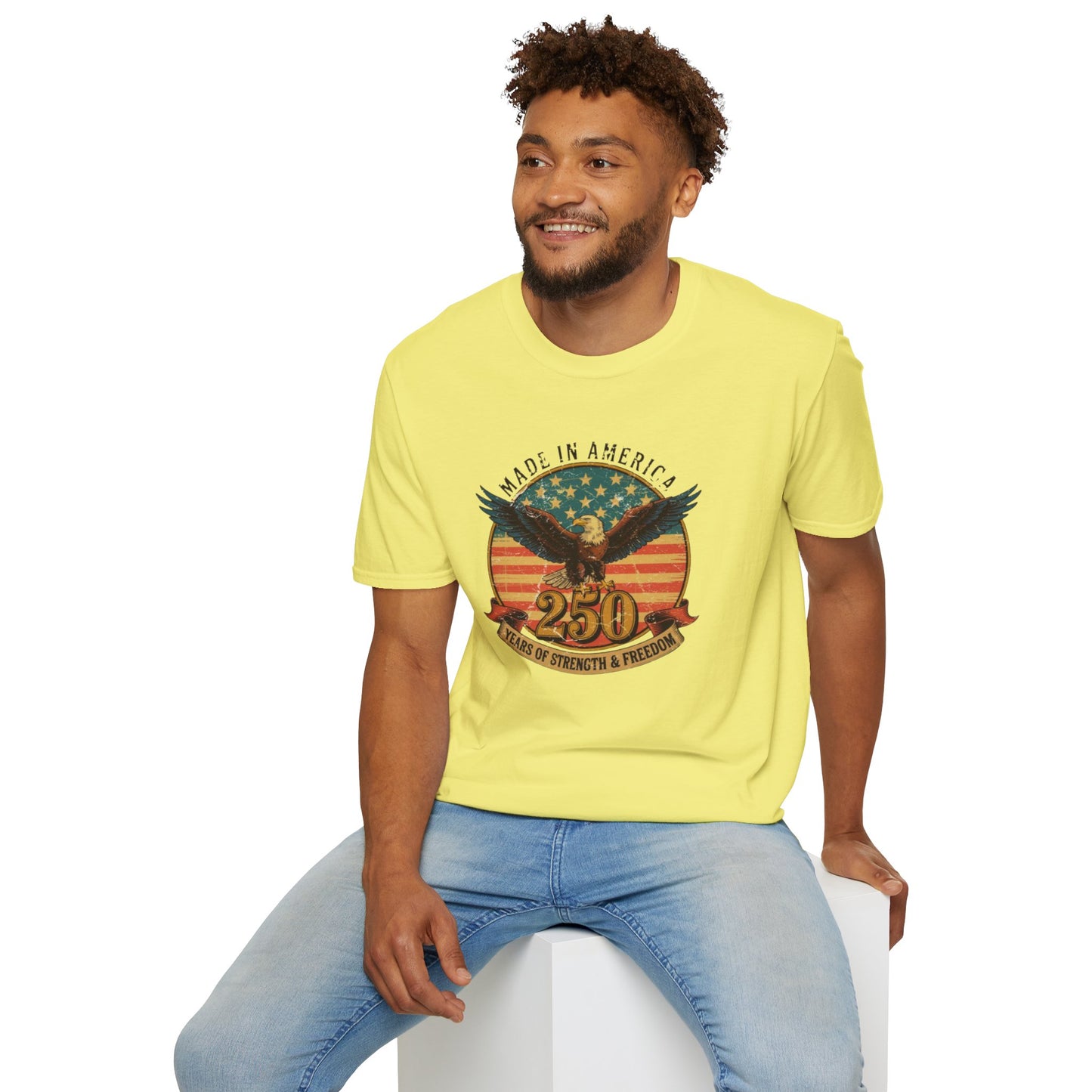 #250 Made in America Eagle 250th Anniversary Patriotic T-Shirt
