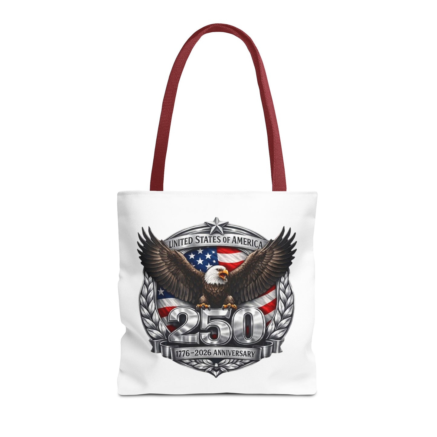 #250 Patriotic Bald Eagle 250 United States Emblem Tote Bag