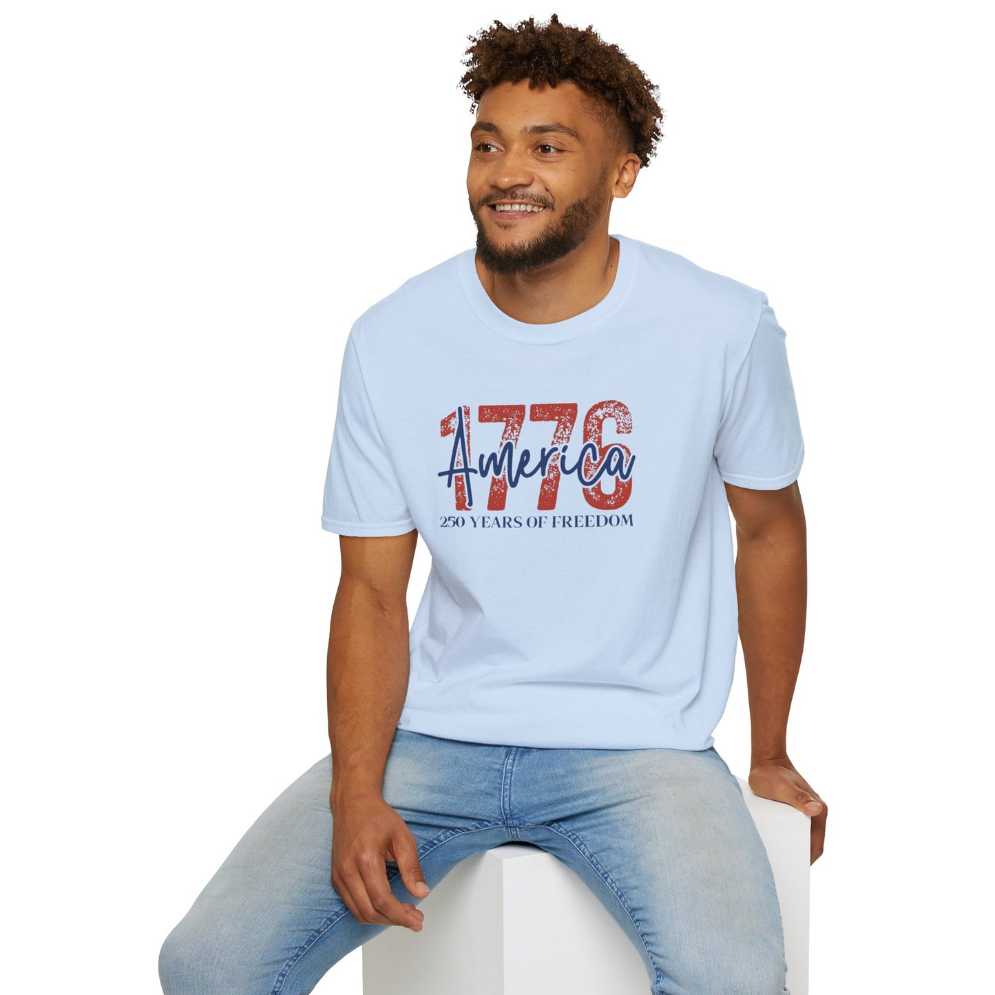 #250 1776 America: 250 Years of Freedom' Patriotic Independence Day Soft-Style Tee