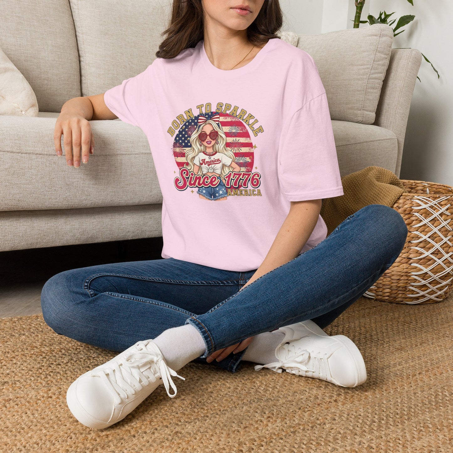 #250 "Born to Sparkle Since 1776" Patriotic T-Shirt