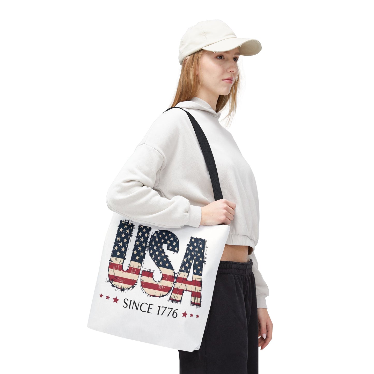 #250 USA Flag "USA Since 1776" Patriotic Tote Bag