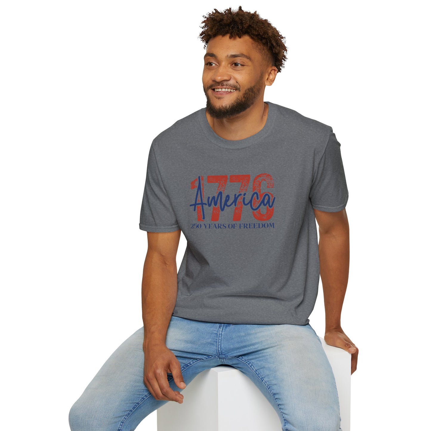 #250 1776 America: 250 Years of Freedom' Patriotic Independence Day Soft-Style Tee