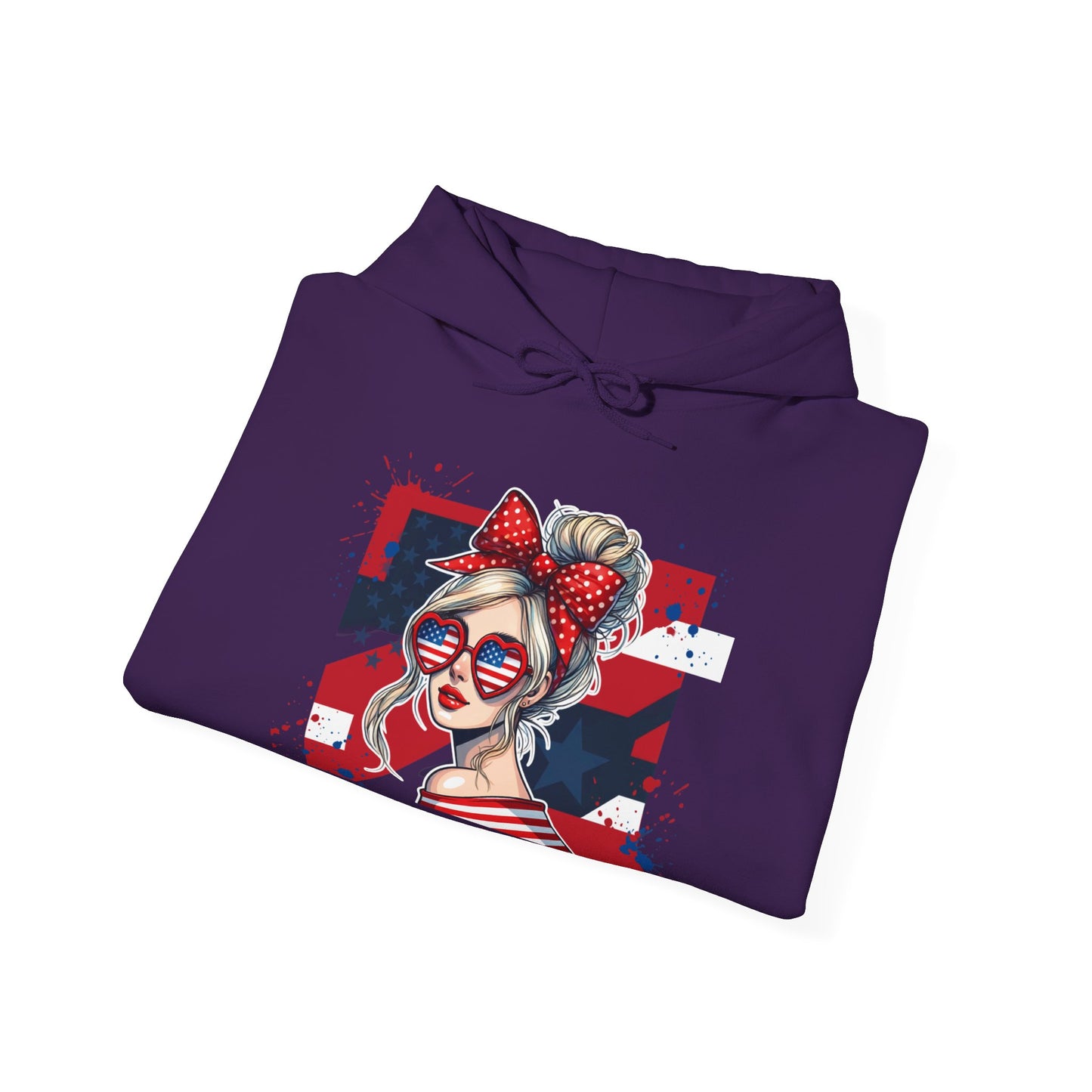 #250 All American Girl Patriotic Hoodie