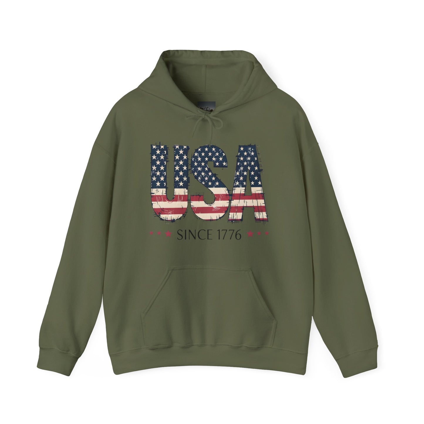 #250 USA Flag "USA Since 1776" Patriotic Hoodie