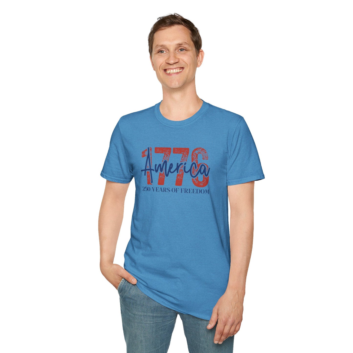 #250 1776 America: 250 Years of Freedom' Patriotic Independence Day Soft-Style Tee