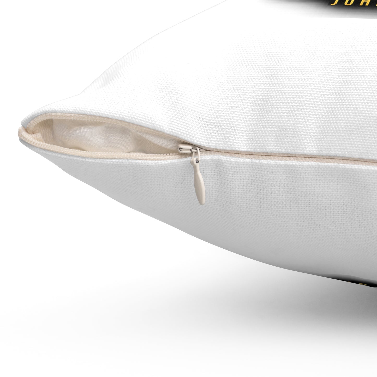 Blessed • Saved • Loved by Jesus Square Pillow — Christian Faith Decor (John 3:16)