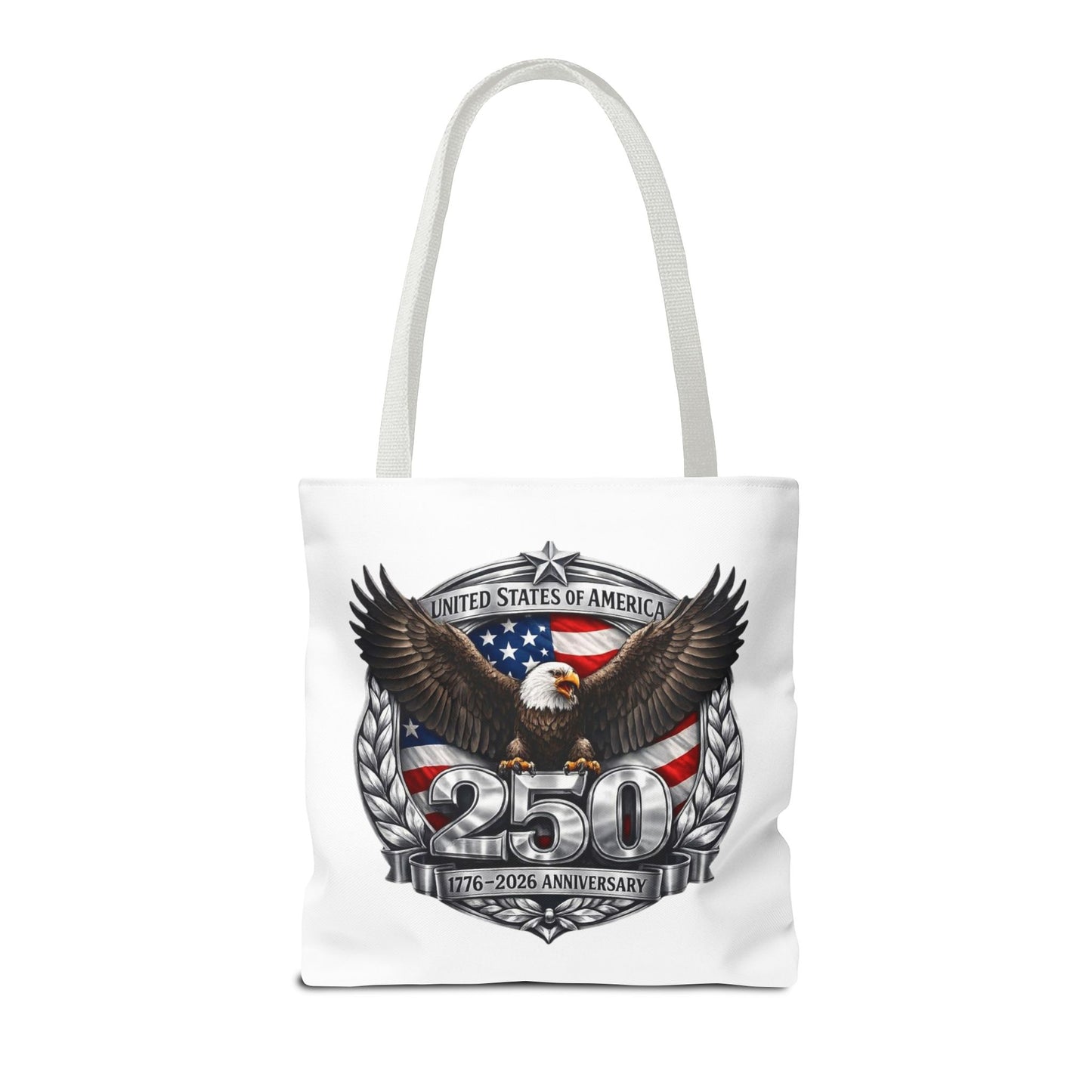 #250 Patriotic Bald Eagle 250 United States Emblem Tote Bag