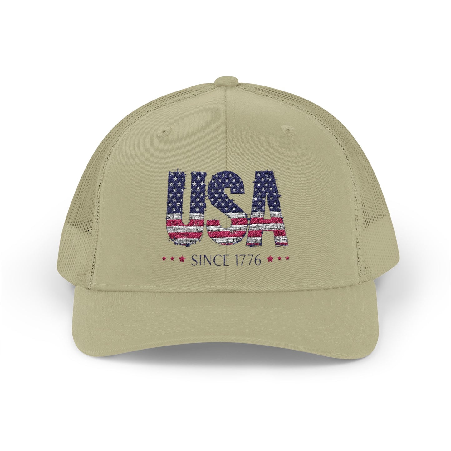 #250 USA Flag "USA Since 1776" Patriotic Snapback Trucker Cap