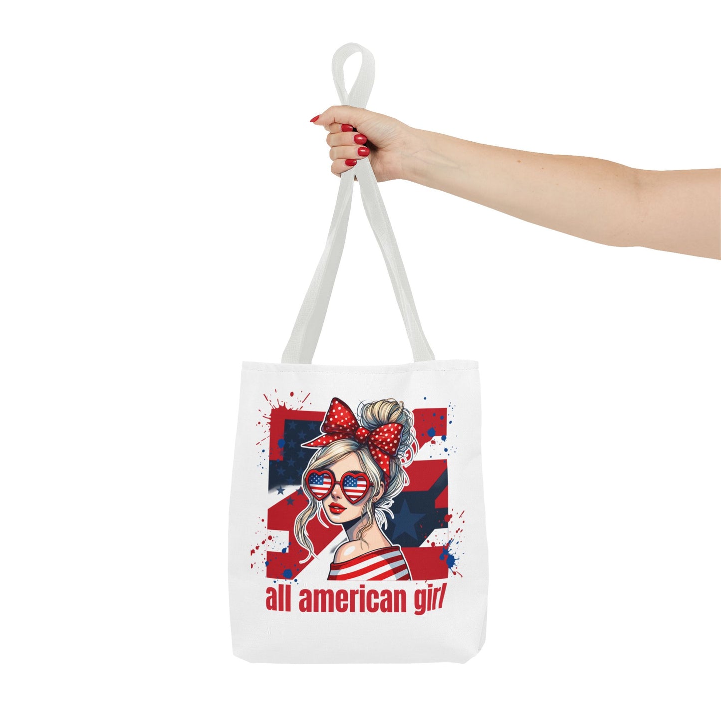 #250 All American Girl Patriotic Tote Bag