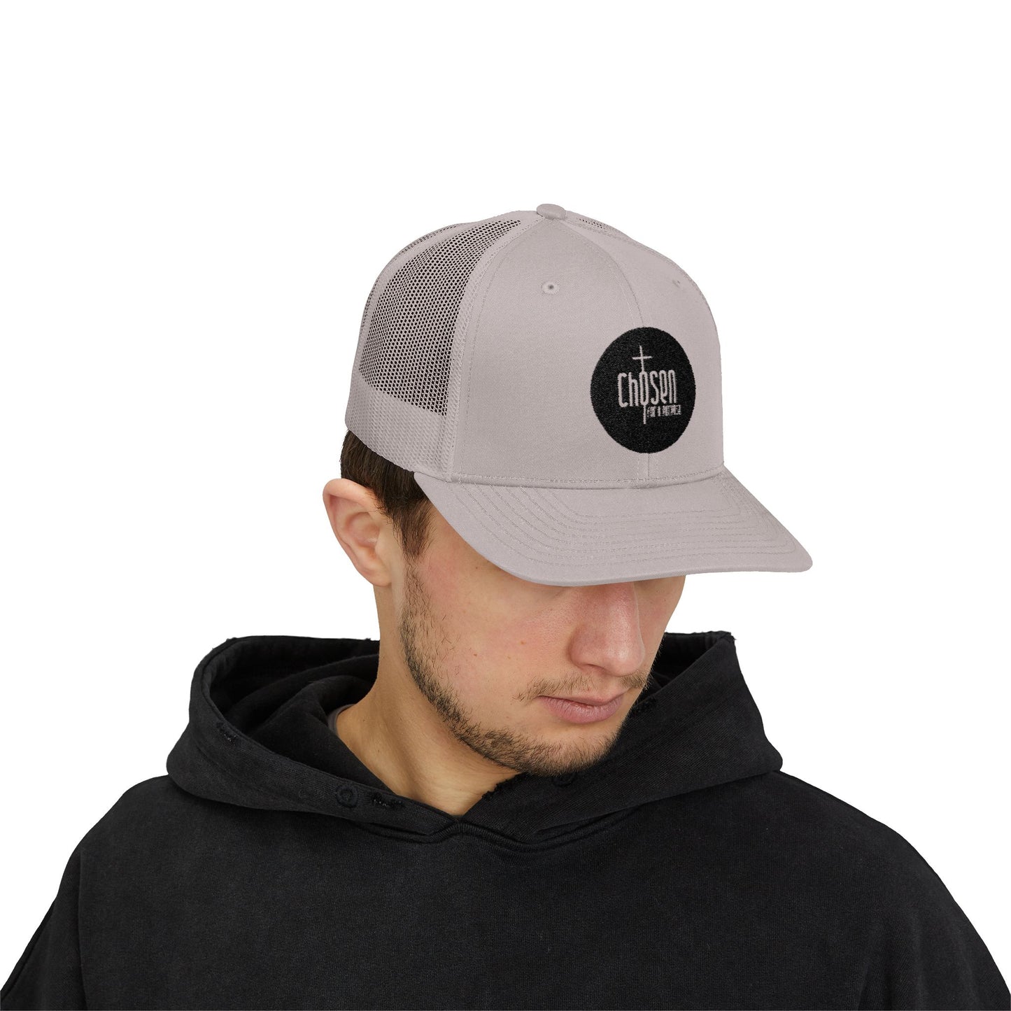 Chosen for a Purpose Trucker Cap — Embroidered Christian Snapback Hat