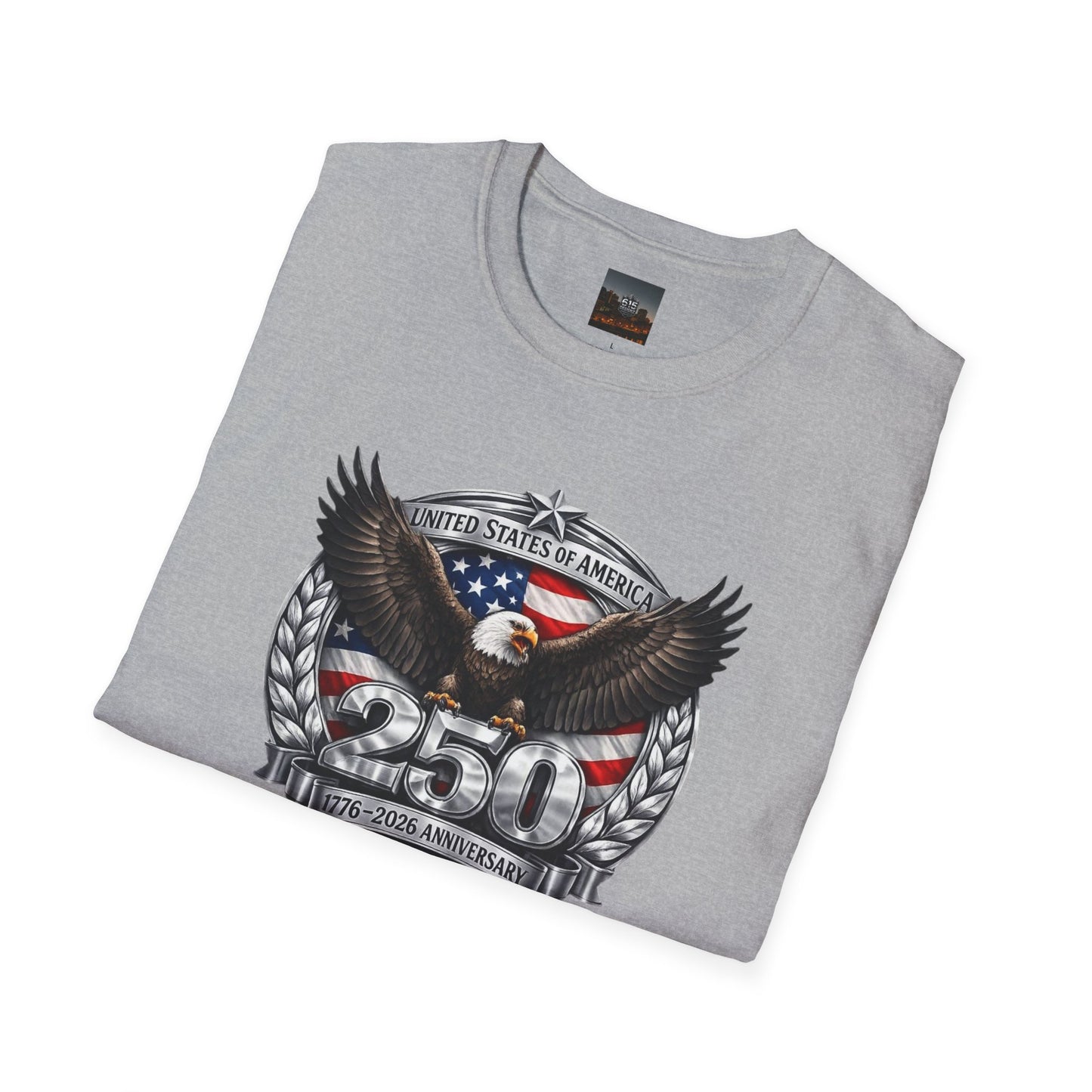 #250 Patriotic Bald Eagle 250 United States Emblem T-Shirt