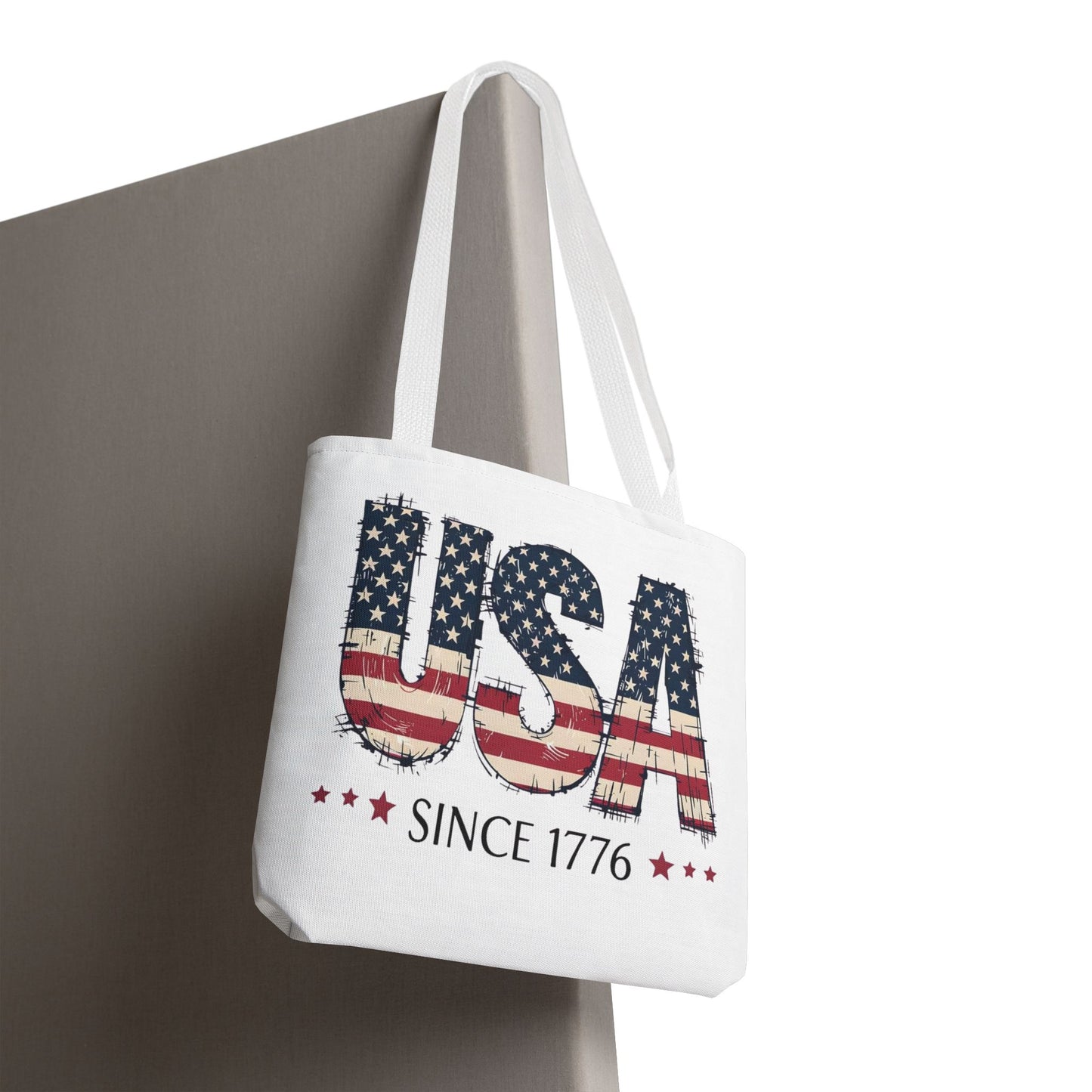 #250 USA Flag "USA Since 1776" Patriotic Tote Bag