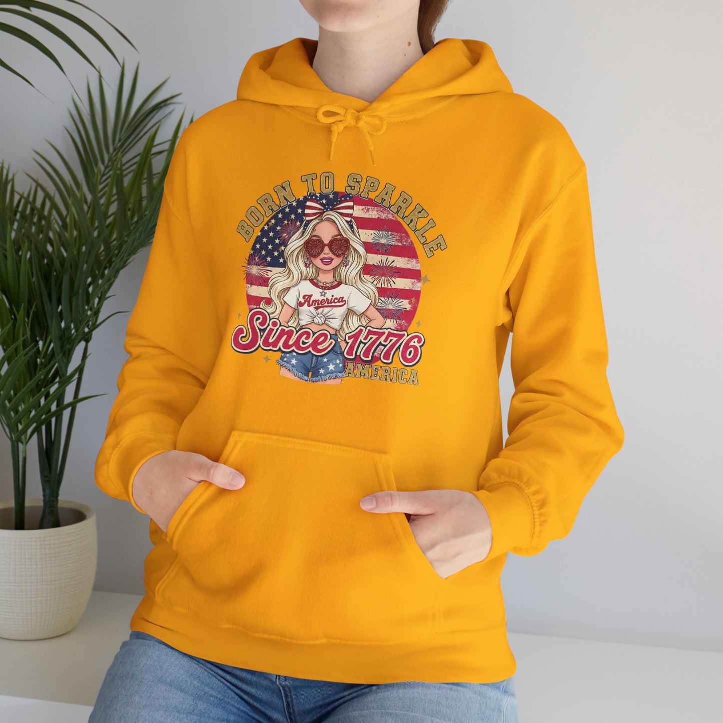 #250 "Born to Sparkle Since 1776" Patriotic Hoodie