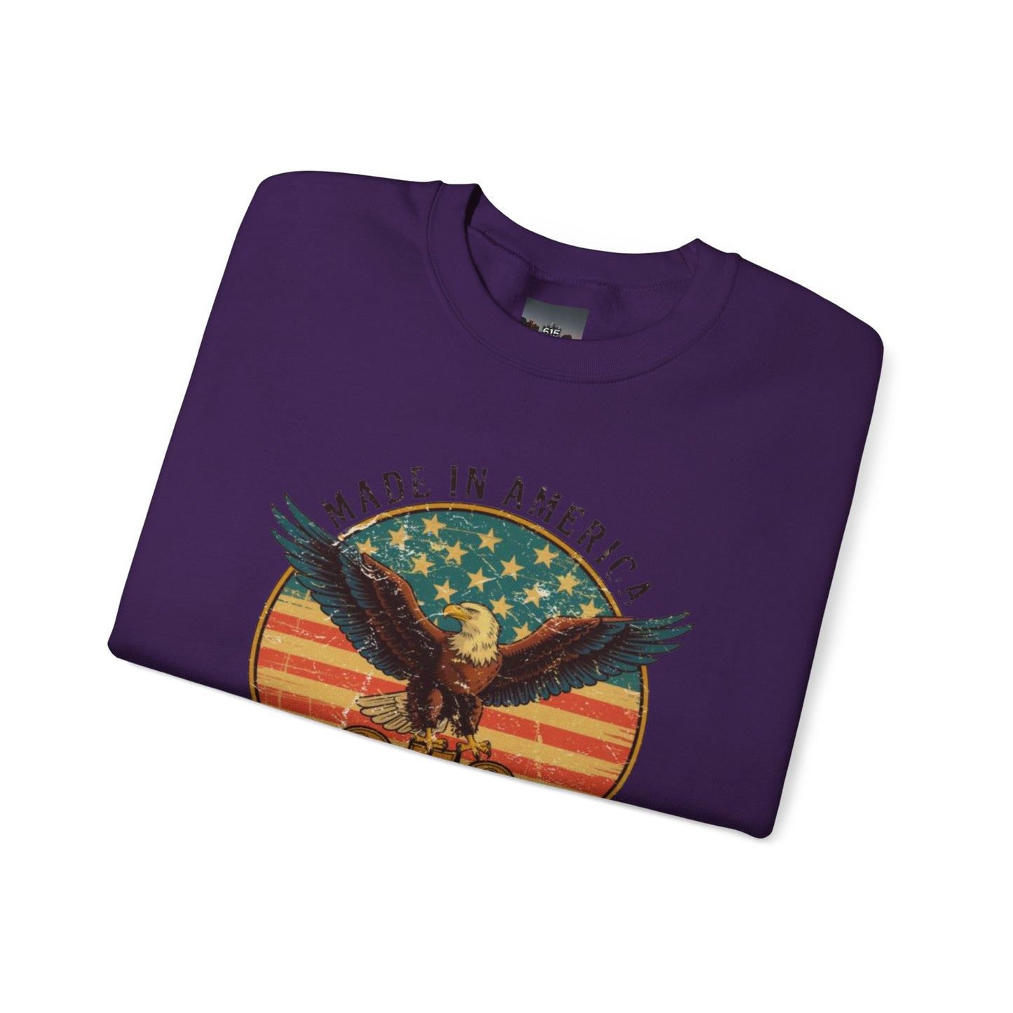 #250 Made in America Eagle 250th Anniversary Patriotic Crewneck Sweatshirt