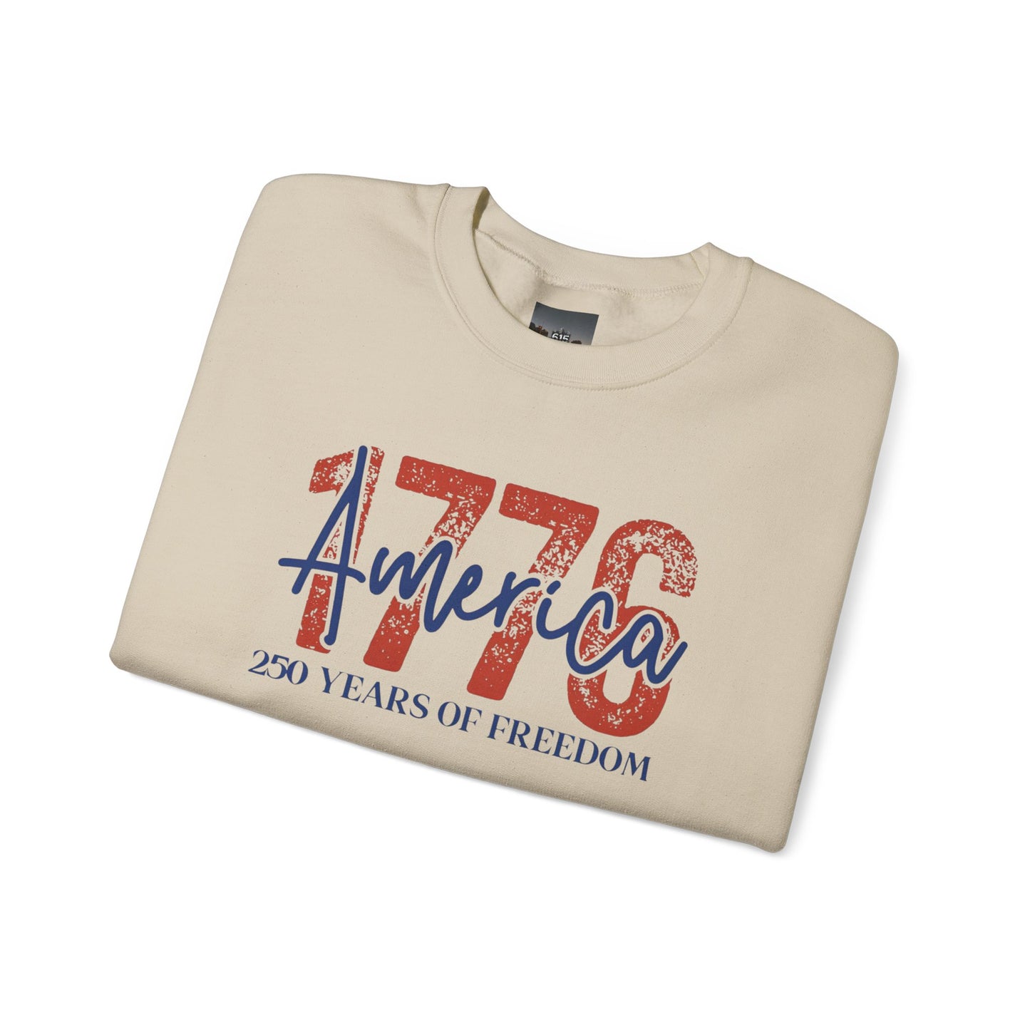 #250 1776 America: 250 Years of Freedom' Patriotic Independence Day Crewneck Sweatshirt