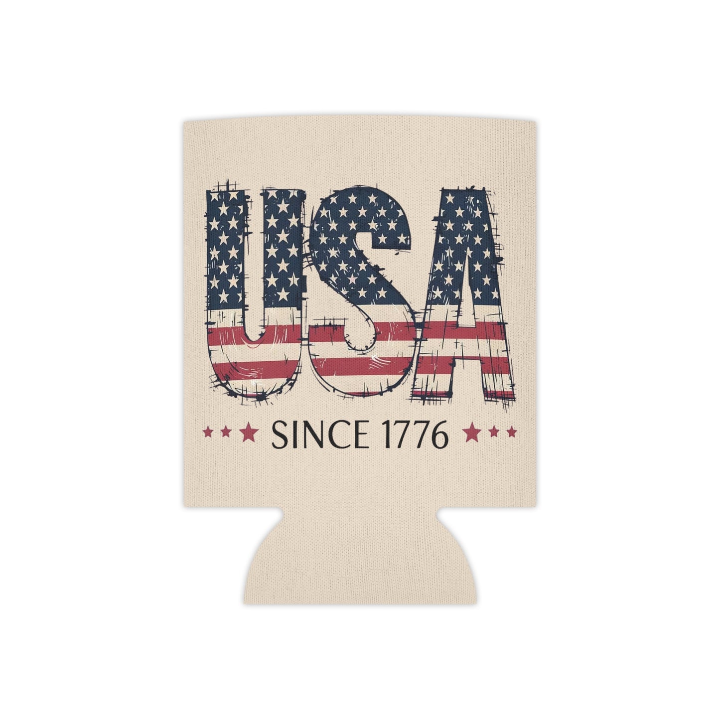#250 USA Flag "USA Since 1776" Patriotic Can Cooler - Beverage Koozie