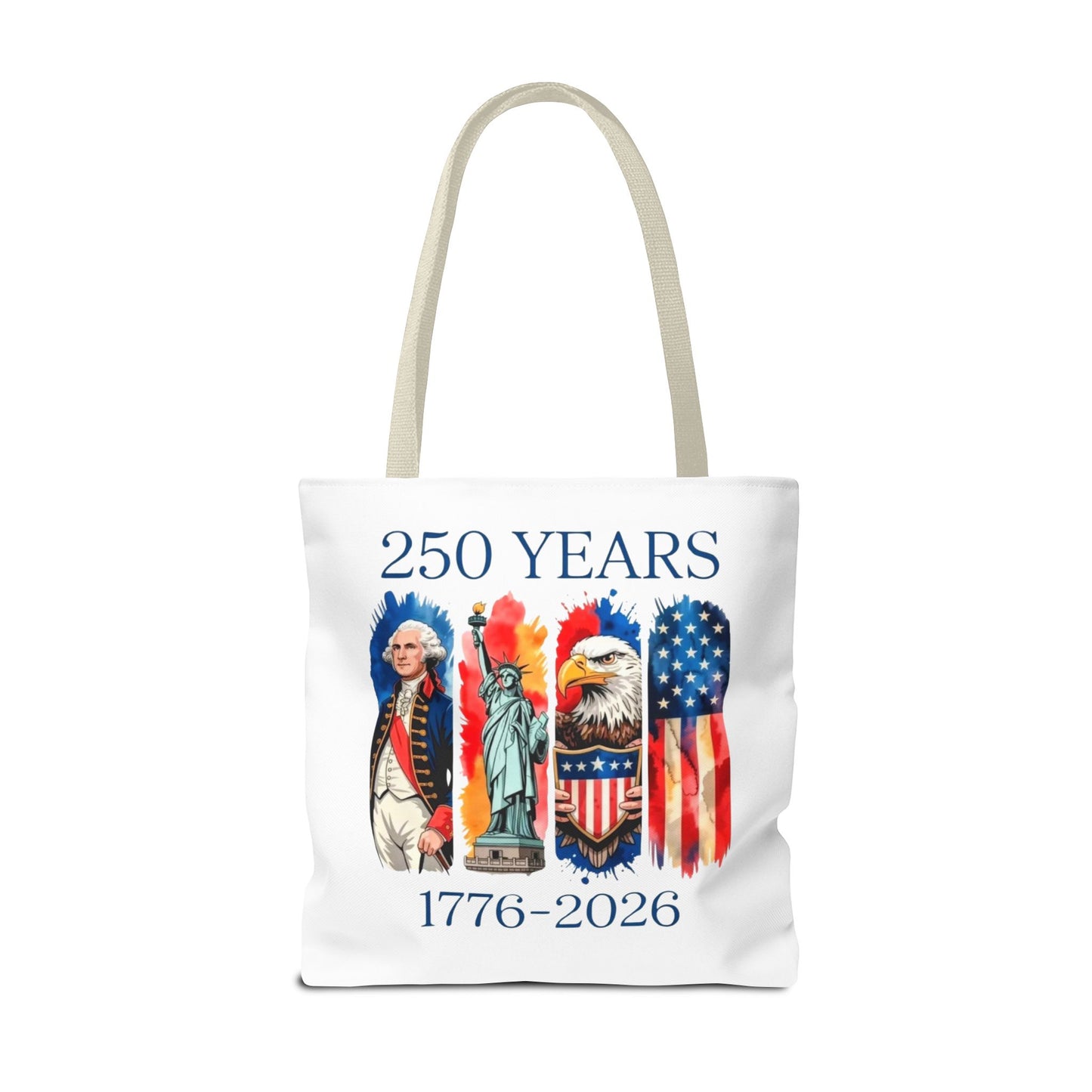 #250 250 Years American History Celebration 1776–2026 Patriotic Tote Bag
