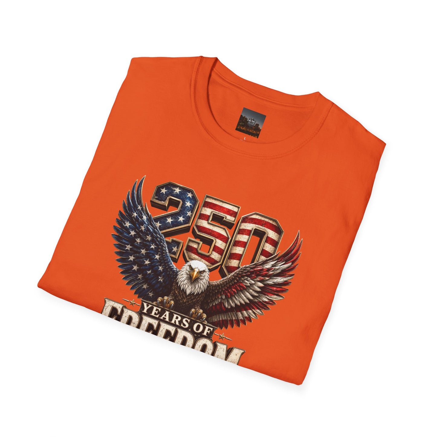 #250 250 Years of Freedom Eagle Patriotic American Flag Anniversary (1776–2026) T-Shirt