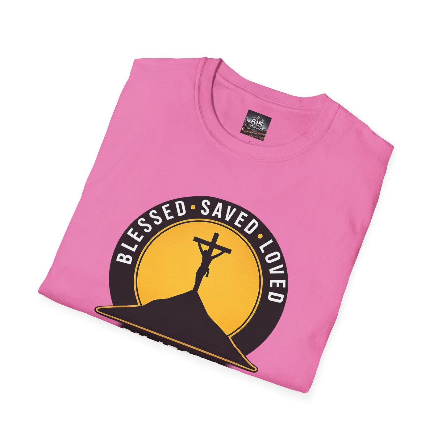 Blessed • Saved • Loved by Jesus T-Shirt — Christian Faith Tee