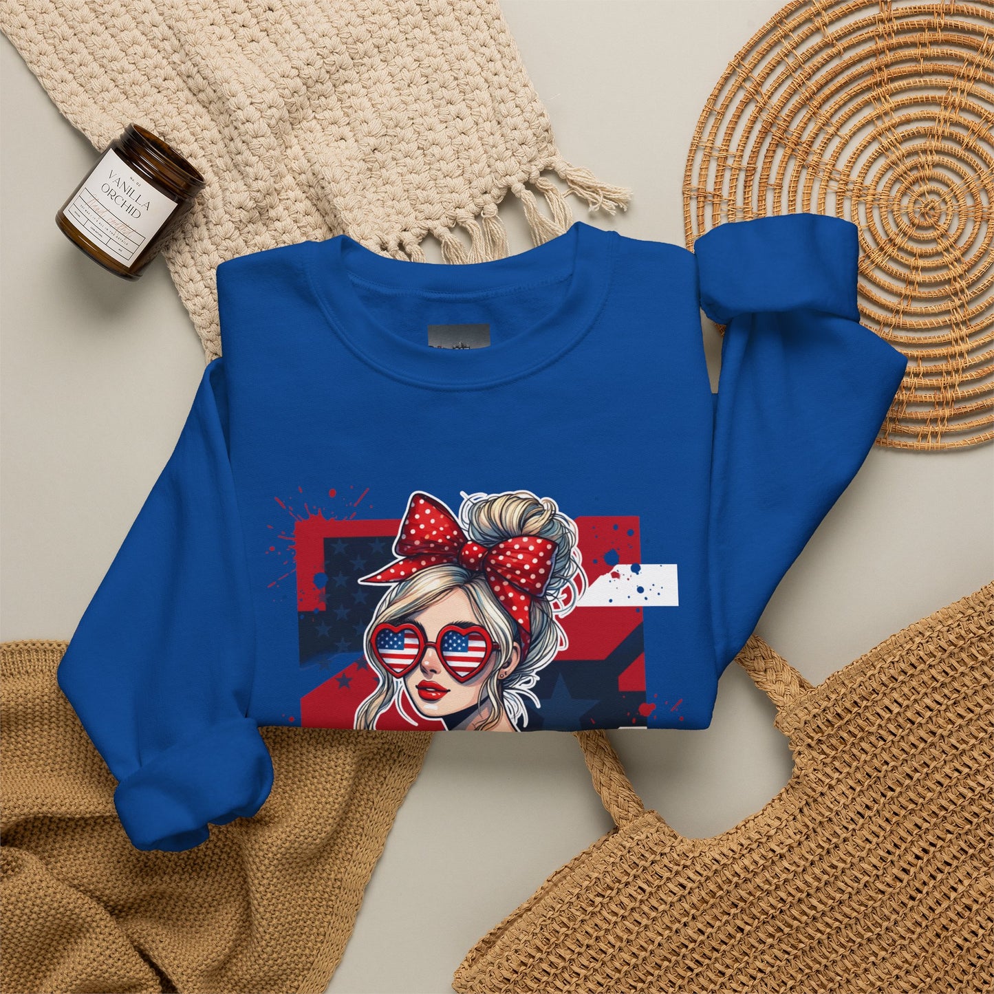 #250 All American Girl Patriotic Sweatshirt