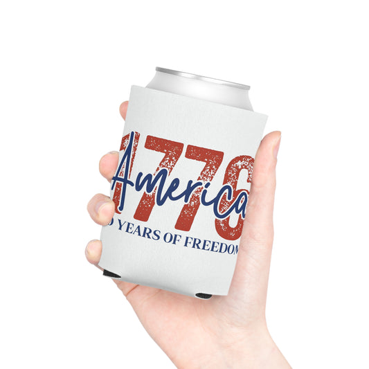 #250 1776 America: 250 Years of Freedom' Patriotic Independence Day Can Cooler - Beverage Koozie