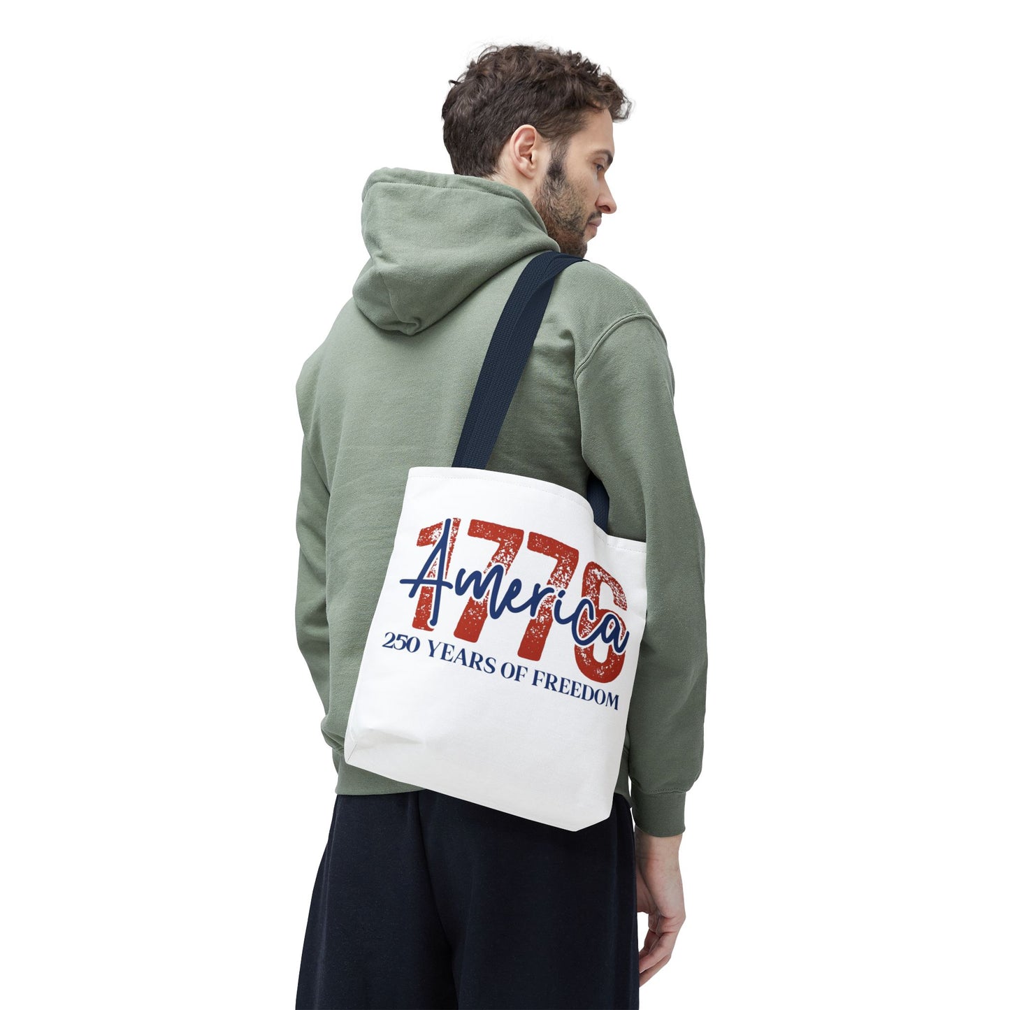 #250 1776 America: 250 Years of Freedom' Patriotic Independence Day Tote Bag