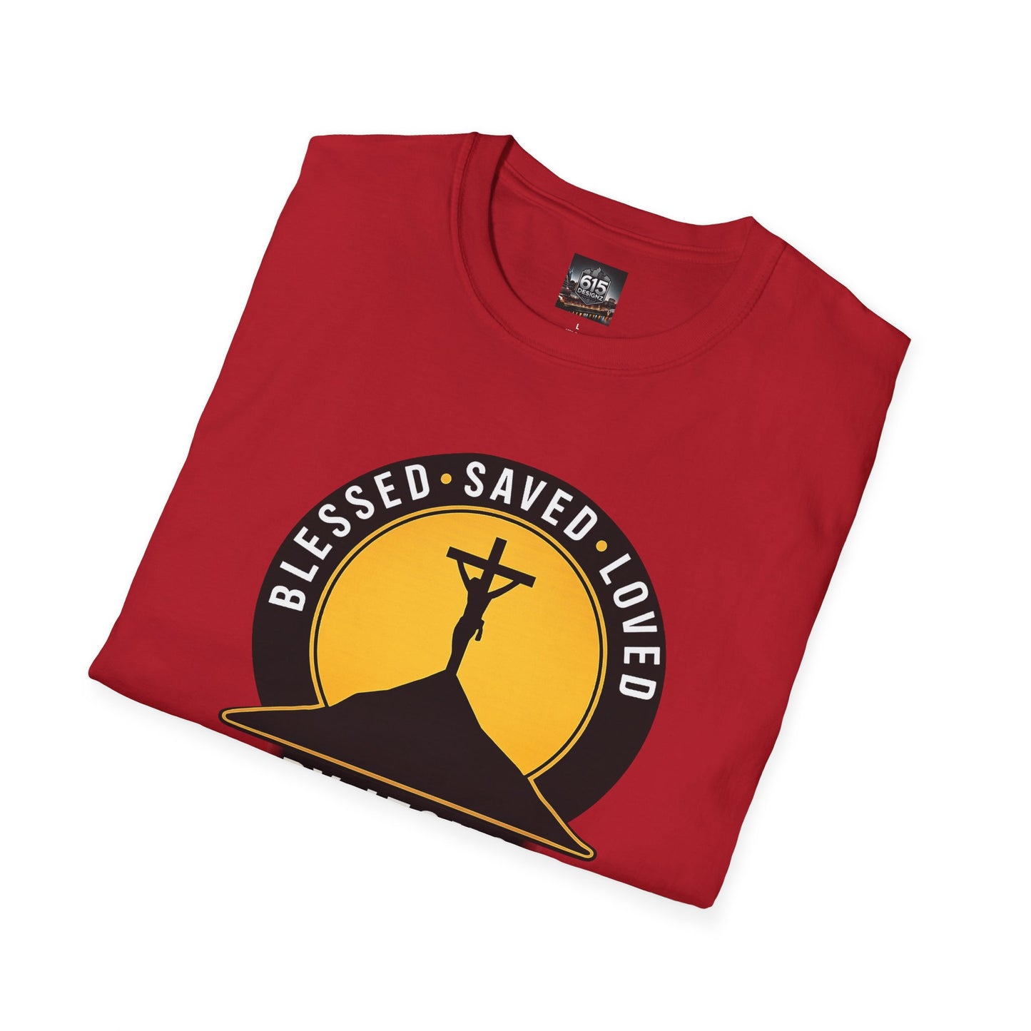 Blessed • Saved • Loved by Jesus T-Shirt — Christian Faith Tee