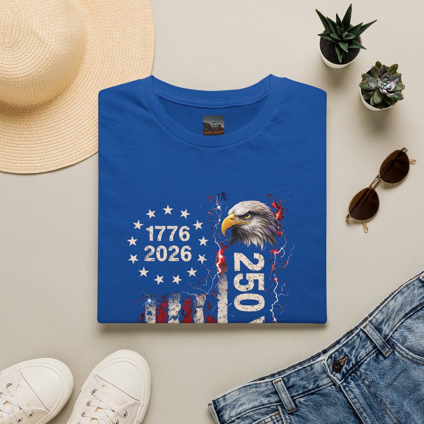 #250 1776-2026 250 Years USA Bicentennial Eagle T-Shirt