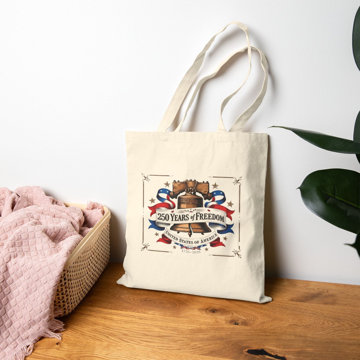 #250 250 Years of Freedom Liberty Bell Canvas Tote